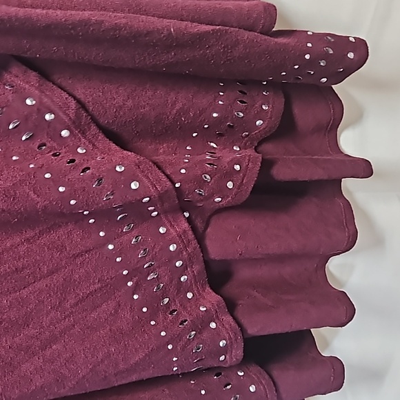 Belldini Burgundy Studded Layer Sweater Sz 3X - Picture 2 of 7
